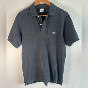 Vintage Lacoste Polo Shirt Men’s Size XL Dark Gray Made In Peru Cotton Y2K